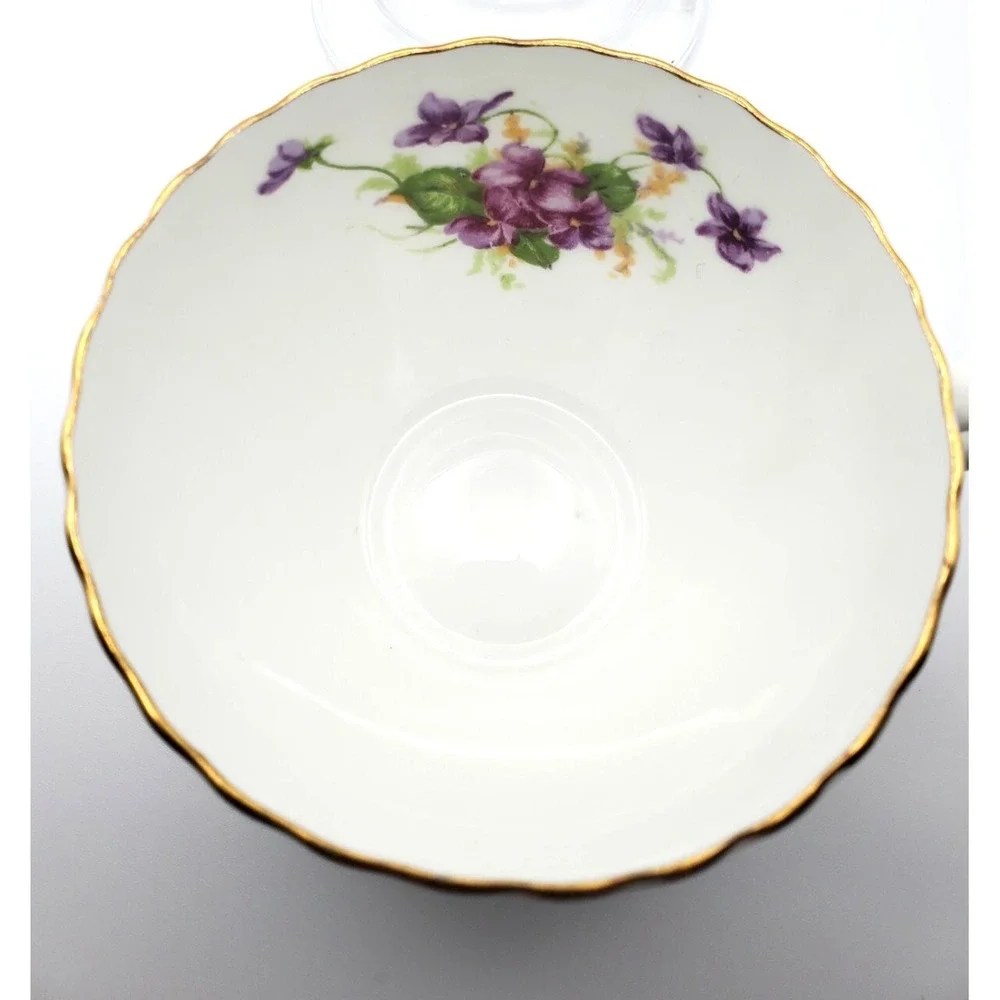 Vintage Radfords England Bone China Teacup & Saucer Violets